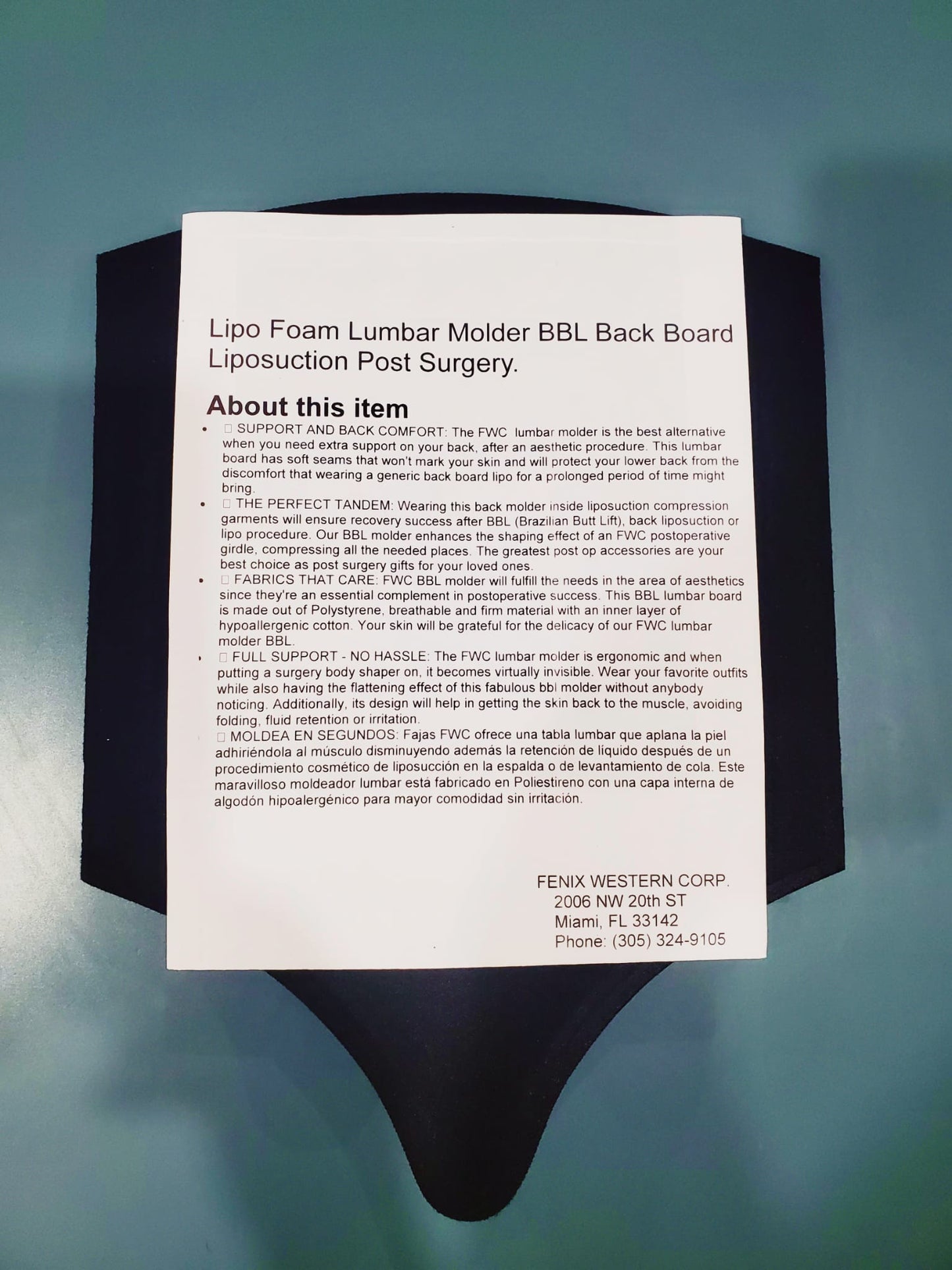 BBL Back Board