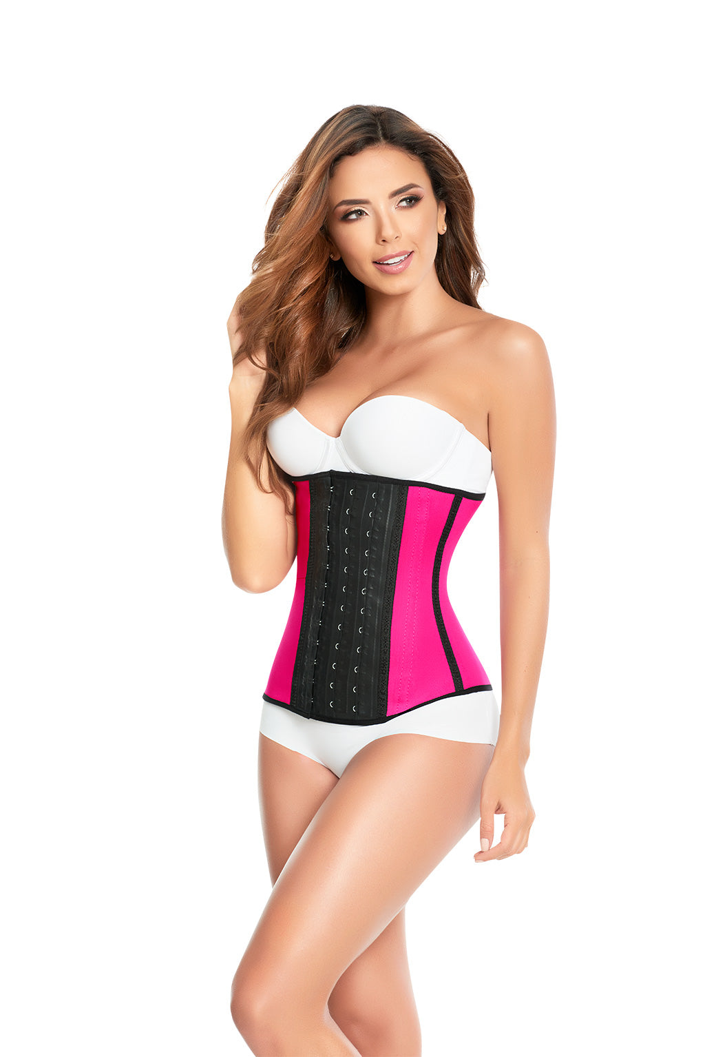 AM#2024 WOMAN'S WORKOUT LATEX WAIST CINCHER SPORT 3 HOOKS